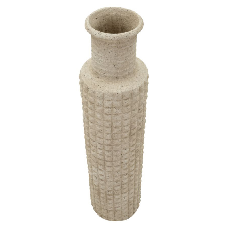 Vase d’extérieur en sable – vase contemporain – Ø 24,5 x 97 cm (ouverture Ø 14 cm)