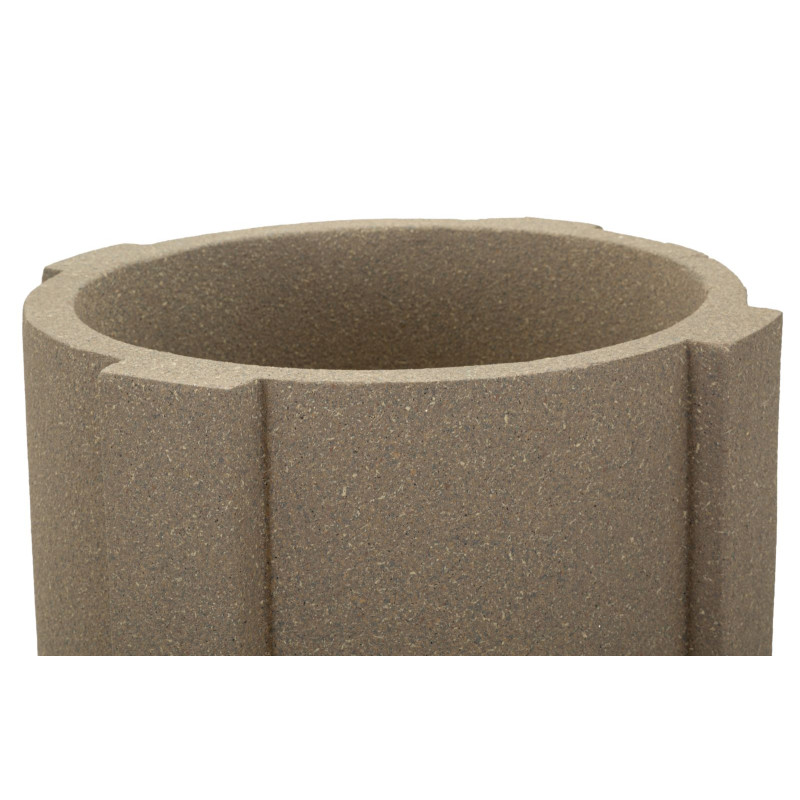 Porte-vase extérieur Moai – cache-pot design – Ø 42 x 101 cm (ouverture Ø 34 cm)