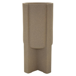 Porte-vase extérieur Moai – cache-pot contemporain – Ø 39 x 80,5 cm (ouverture Ø 30 cm)