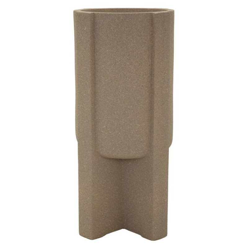 Porte-vase extérieur Moai – cache-pot contemporain – Ø 39 x 80,5 cm (ouverture Ø 30 cm)