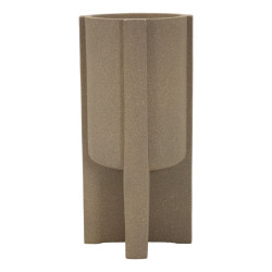 Porte-vase extérieur Moai – cache-pot contemporain – Ø 39 x 80,5 cm (ouverture Ø 30 cm)