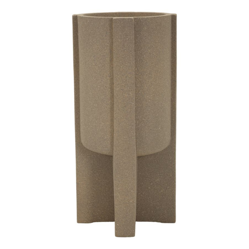 Porte-vase extérieur Moai – cache-pot contemporain – Ø 39 x 80,5 cm (ouverture Ø 30 cm)