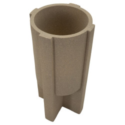 Porte-vase extérieur Moai – cache-pot contemporain – Ø 39 x 80,5 cm (ouverture Ø 30 cm)