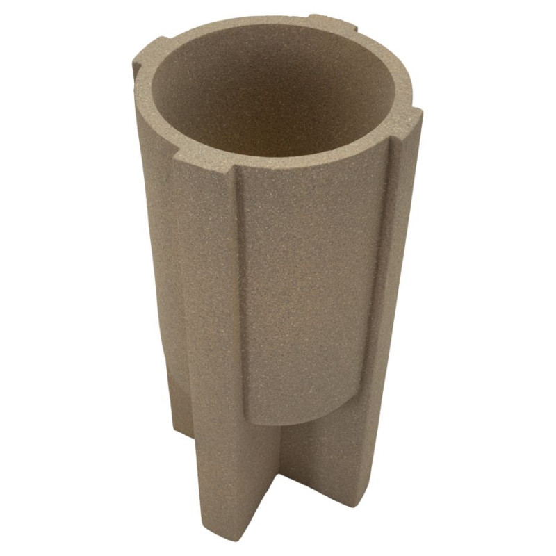 Porte-vase extérieur Moai – cache-pot contemporain – Ø 39 x 80,5 cm (ouverture Ø 30 cm)