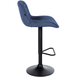 Lot de 2 tabourets de bar en velours Kasson