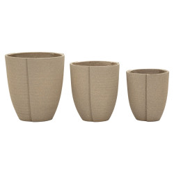 Ensemble de 3 cache-pots Pérou – pots extérieurs design – Ø 43 x 47 cm, Ø 36 x 41,5 cm, Ø 30,5 x 34,5 cm