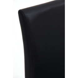 Tabouret de bar Panama E en cuir artificiel noir