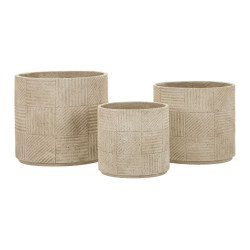 Ensemble de 3 cache-pots Venezuela – pots extérieurs modernes – Ø 43 x 39 cm, Ø 36,5 x 34 cm, Ø 29,5 x 28 cm