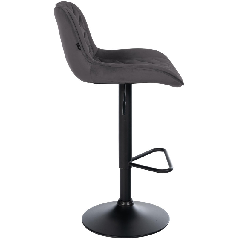 Lot de 2 tabourets de bar en velours Kasson