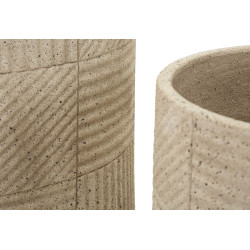 Ensemble de 3 cache-pots Venezuela – pots extérieurs modernes – Ø 43 x 39 cm, Ø 36,5 x 34 cm, Ø 29,5 x 28 cm