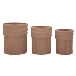 Ensemble de 3 cache-pots Colombie – pots extérieurs design – Ø 41,5 x 50 cm, Ø 36 x 45 cm, Ø 30,5 x 39,5 cm