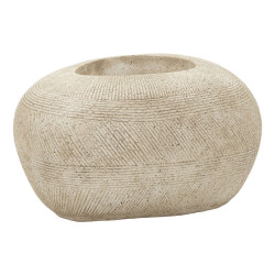 Porte-vase en pierre – cache-pot design – 78,5 x 56 x 33,5 cm (ouverture Ø 28 cm)