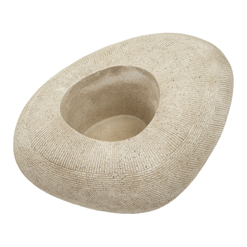 Porte-vase en pierre – cache-pot design – 78,5 x 56 x 33,5 cm (ouverture Ø 28 cm)