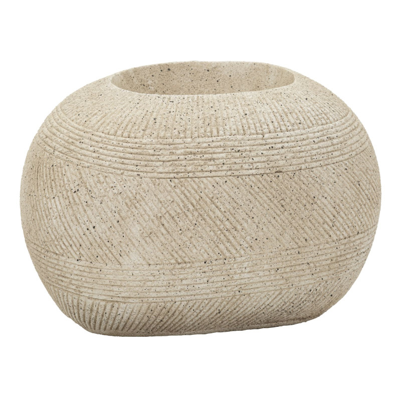 Porte-vase en pierre – cache-pot contemporain – 54,5 x 42,5 x 30 cm