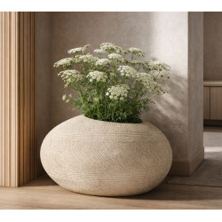 Porte-vase en pierre – cache-pot contemporain – 54,5 x 42,5 x 30 cm
