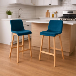 Tabouret de bar Hover Velvet Natura
