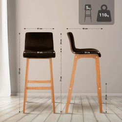 Tabouret de bar Hover...