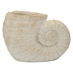 Vase en sable coquillage A – vase décoratif moderne – 33 x 19 x 23 cm (ouverture Ø 13 cm)