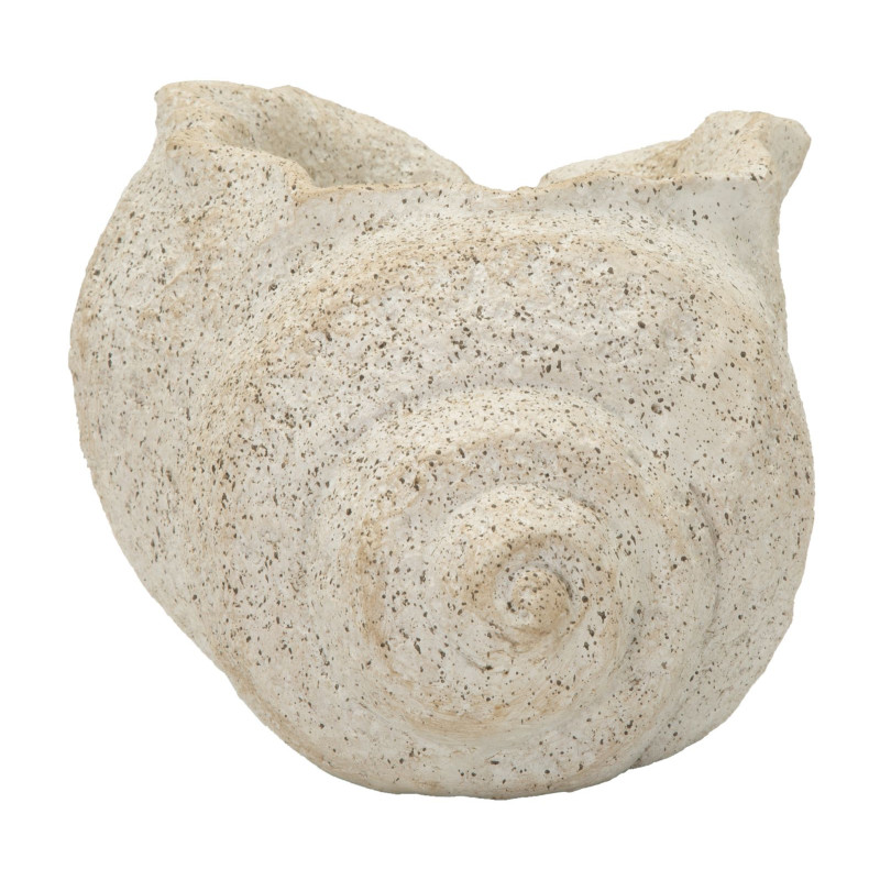 Vase en coquillage et sable B – vase design contemporain – 35 x 23 x 18 cm (ouverture 17 x 14 cm)