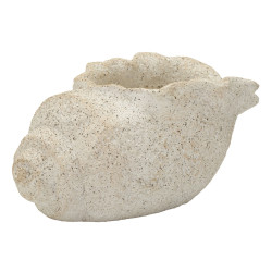 Vase en coquillage et sable B – vase design contemporain – 35 x 23 x 18 cm (ouverture 17 x 14 cm)