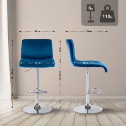 Tabouret de bar Hover Velvet C