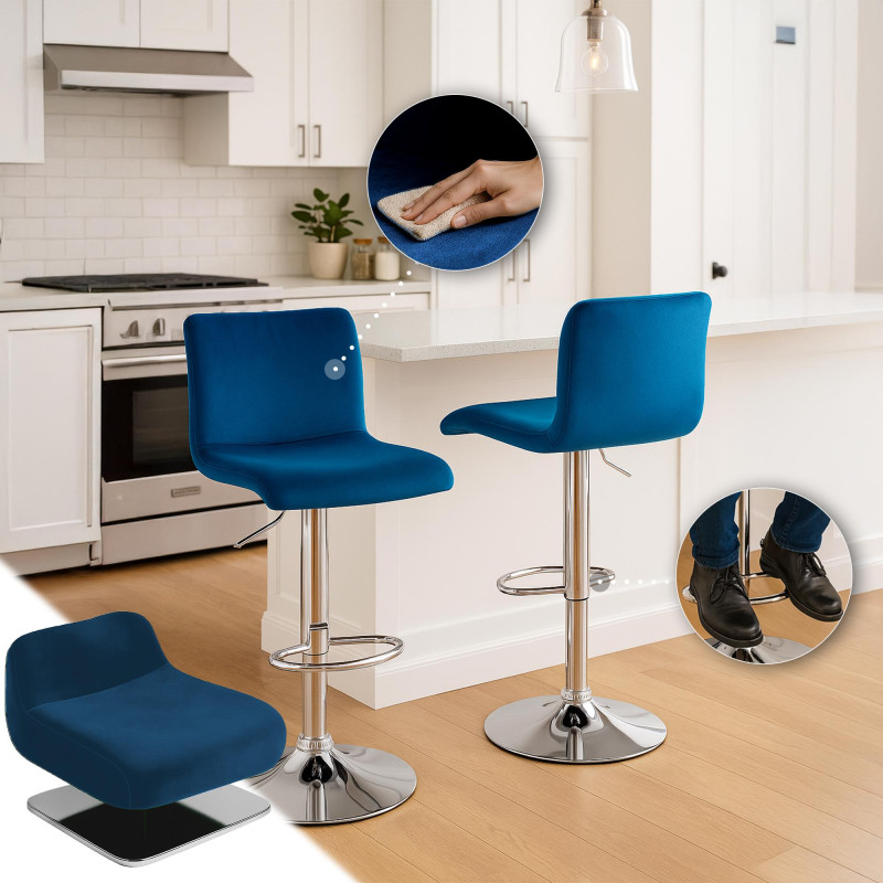 Tabouret de bar Hover Velvet C