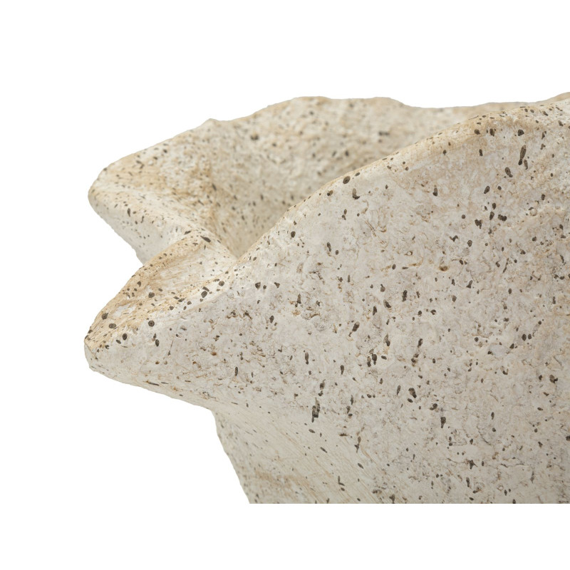 Vase en coquillage et sable B – vase design contemporain – 35 x 23 x 18 cm (ouverture 17 x 14 cm)