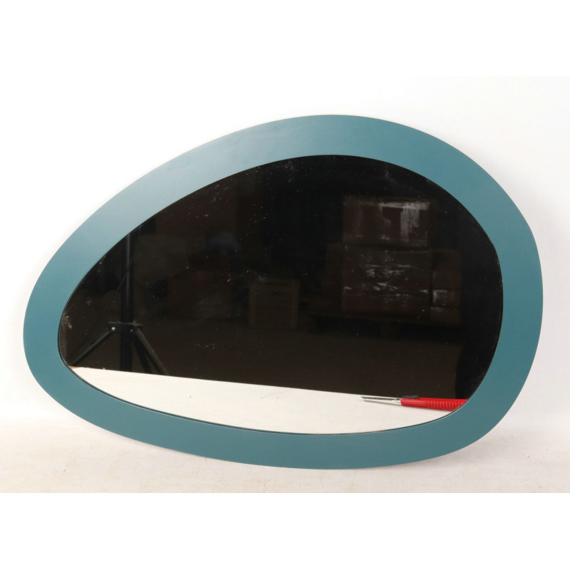 Miroir mural Saturno bleu – miroir design moderne – 71 x 1,5 x 48 cm