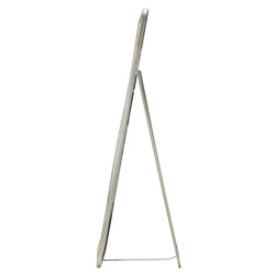 Miroir sur pied argenté – miroir glamour – 46 x 2 x 54 x 153 cm (miroir 43 x 150 cm)