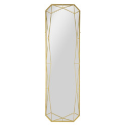 Miroir sur pied doré – miroir glamour design – 46 x 2 x 57 x 153 cm (miroir 43 x 150 cm)