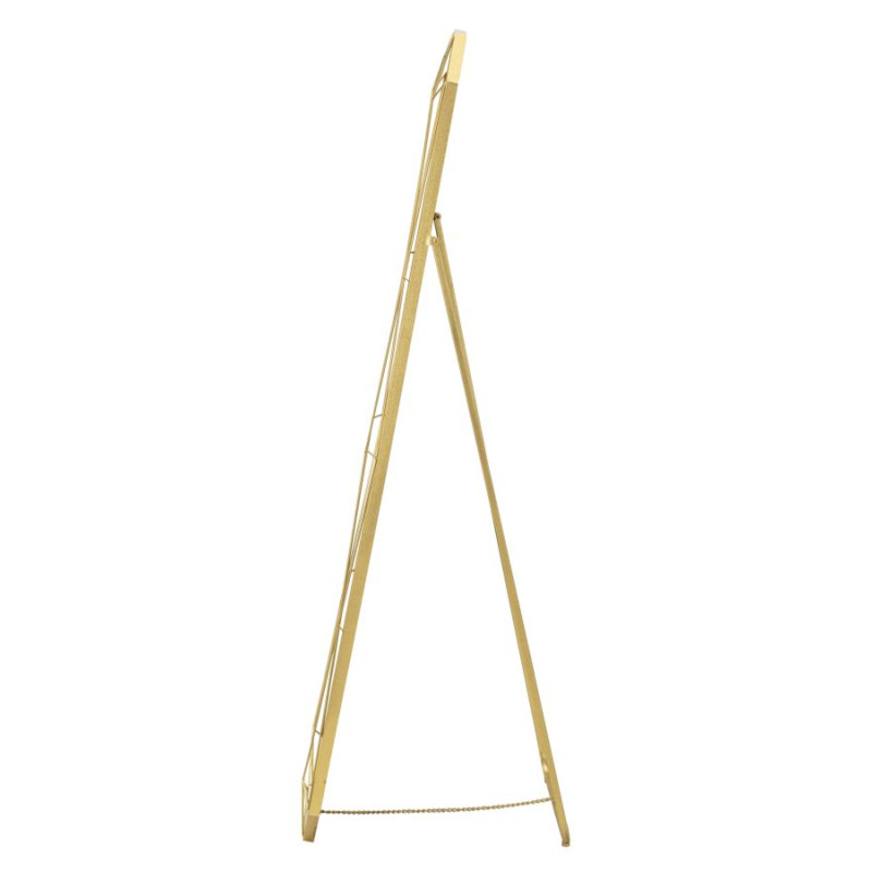 Miroir sur pied doré – miroir glamour design – 46 x 2 x 57 x 153 cm (miroir 43 x 150 cm)