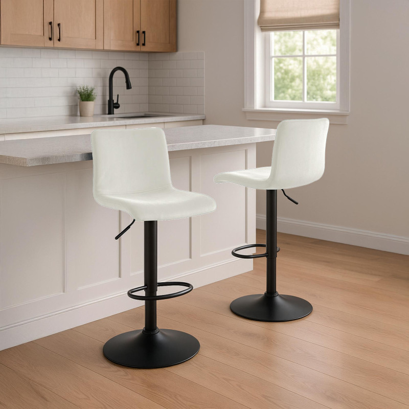 Tabouret de bar en velours Hover B