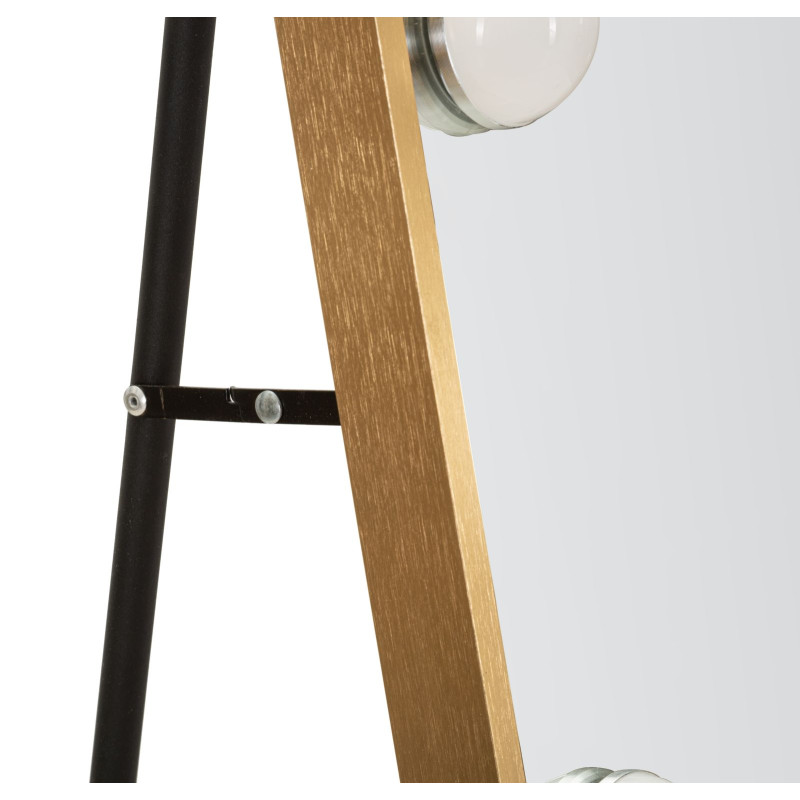 Miroir sur pied LED Hollywood arc – miroir lumineux design – 70 x 6 x 45 x 170 cm (3 couleurs)