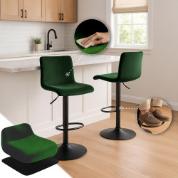 Tabouret de bar en velours Hover B