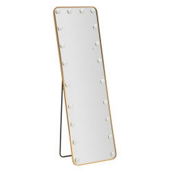 Miroir sur pied LED Hollywood rectangulaire – miroir lumineux moderne – 50 x 6 x 45 x 160 cm (3 couleurs)