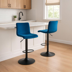 Tabouret de bar en velours...