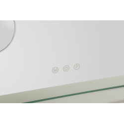 Miroir de table LED Hollywood – miroir lumineux design – 55 x 14 x 43 cm (miroir rond Ø 9 cm, 3 couleurs)