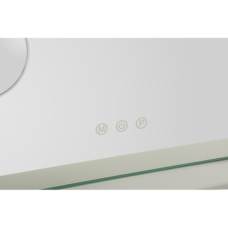 Miroir de table LED Hollywood – miroir lumineux design – 55 x 14 x 43 cm (miroir rond Ø 9 cm, 3 couleurs)