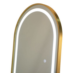 Miroir de sol LED arc – miroir lumineux contemporain – 50 x 3 x 38 x 160 cm (3 couleurs)