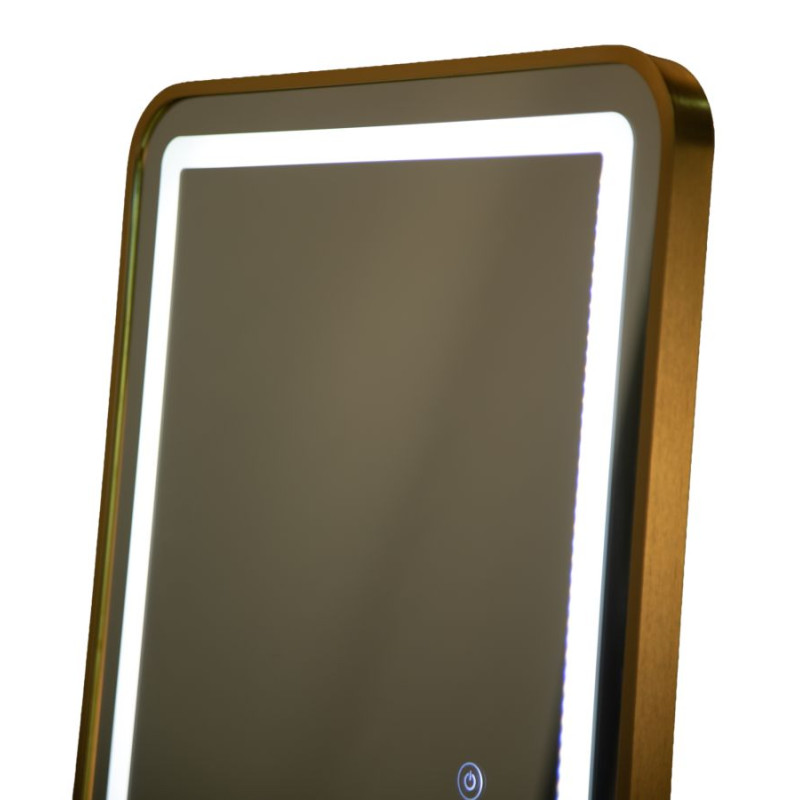 Miroir de sol LED rectangulaire – miroir lumineux moderne – 50 x 3 x 38 x 160 cm (3 couleurs)