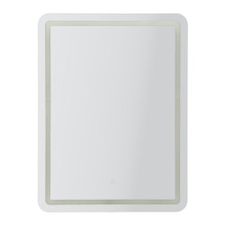 Miroir mural LED rectangulaire – miroir lumineux design – 60 x 3,5 x 80 cm (3 couleurs)