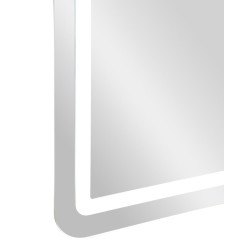 Miroir mural LED rectangulaire – miroir lumineux design – 60 x 3,5 x 80 cm (3 couleurs)