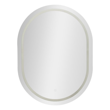 Miroir mural LED ovale – miroir lumineux contemporain – 60 x 3,5 x 80 cm (3 couleurs)