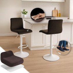 Tabouret de bar Hover Velvet W