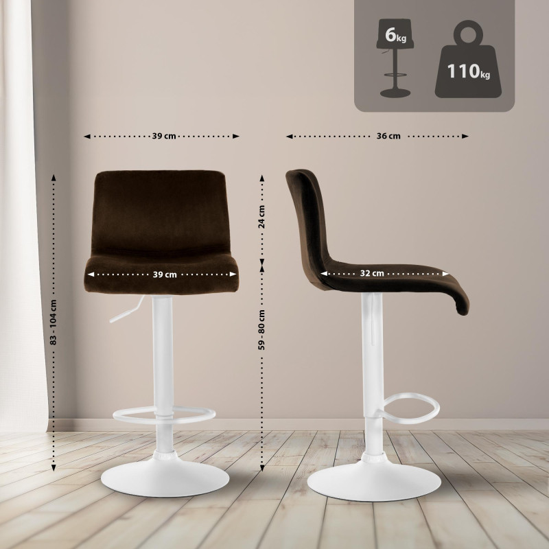 Tabouret de bar Hover Velvet W