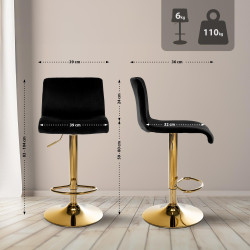 Tabouret de bar Hover Velvet G