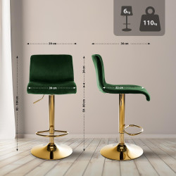 Tabouret de bar Hover Velvet G