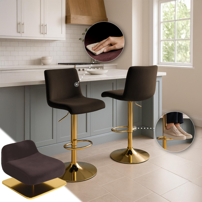 Tabouret de bar Hover Velvet G