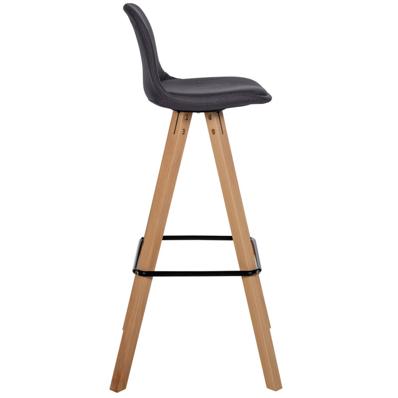 Lot de 2 tabourets de bar Corbin tissu carré