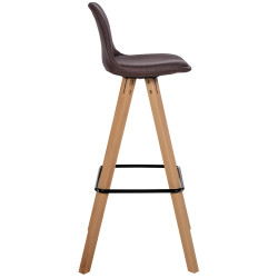 Lot de 2 tabourets de bar Corbin tissu carré